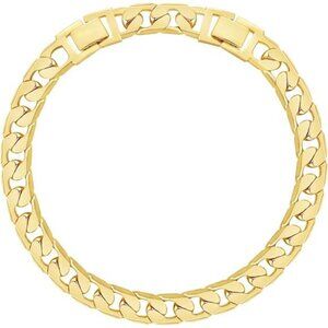 Gold Anklet for Women Chunky Cuban Link Adjustable 14K Plated Beach Jewelry
